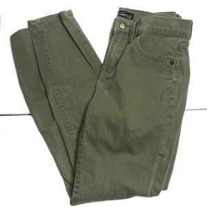 J crew mercantile olive green mid rise skinny jean size 26